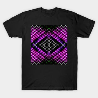 Abstract dark background with neon glow T-Shirt